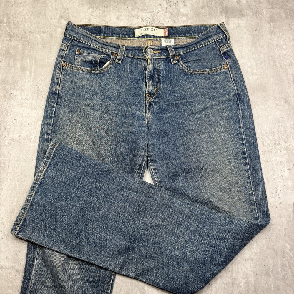 Levis 515 Women’s Bootcut Jeans Size 4M Medium Stone Wash Stretch Denim Y2K